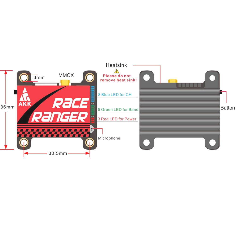 AKK 5.8G Long Range VTX FPV Tr - Drone Racing Transmitter 리뷰 및 가격
