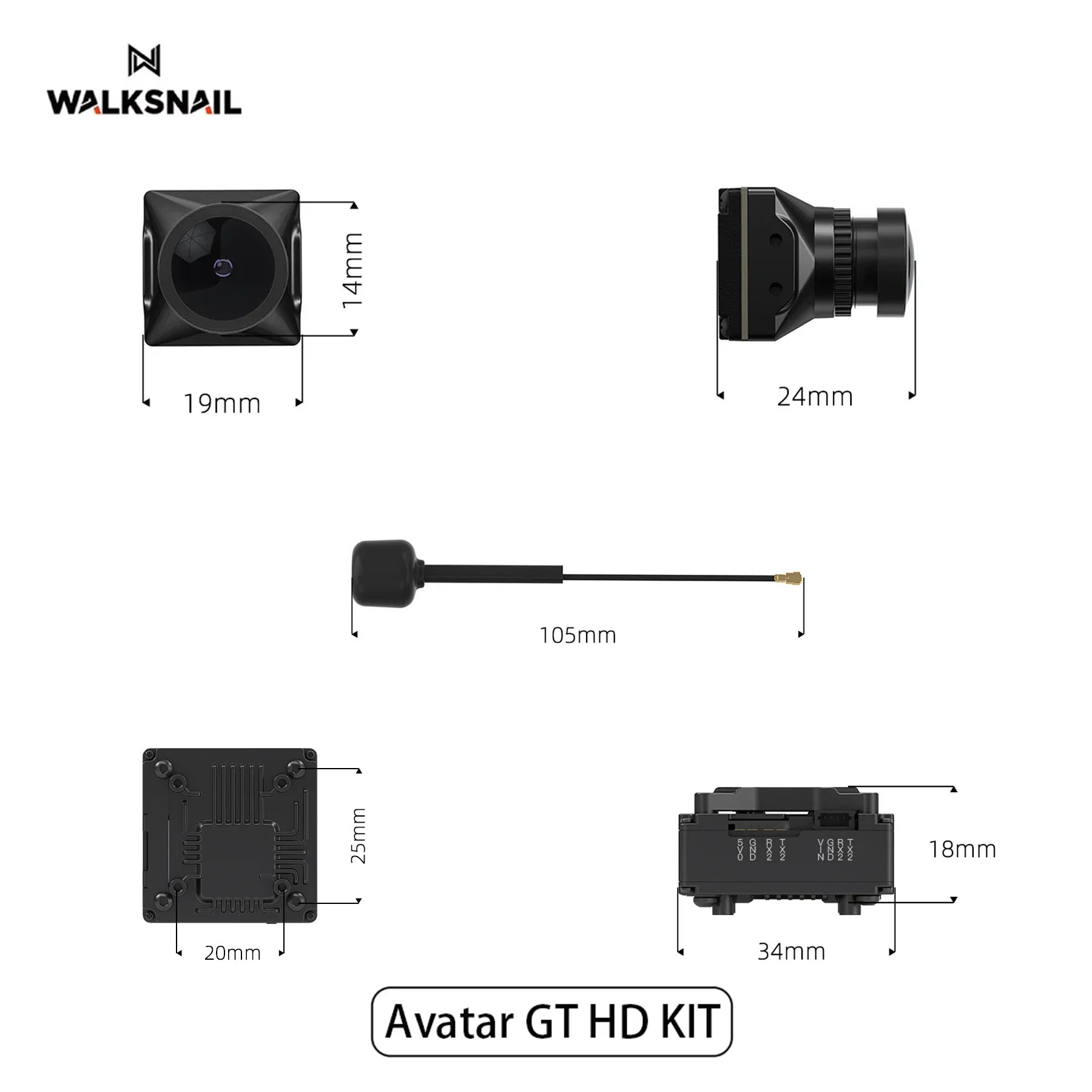 Walksnail Avatar GT HD KIT 2W  - Drone Racing Antenna 리뷰 및 가격