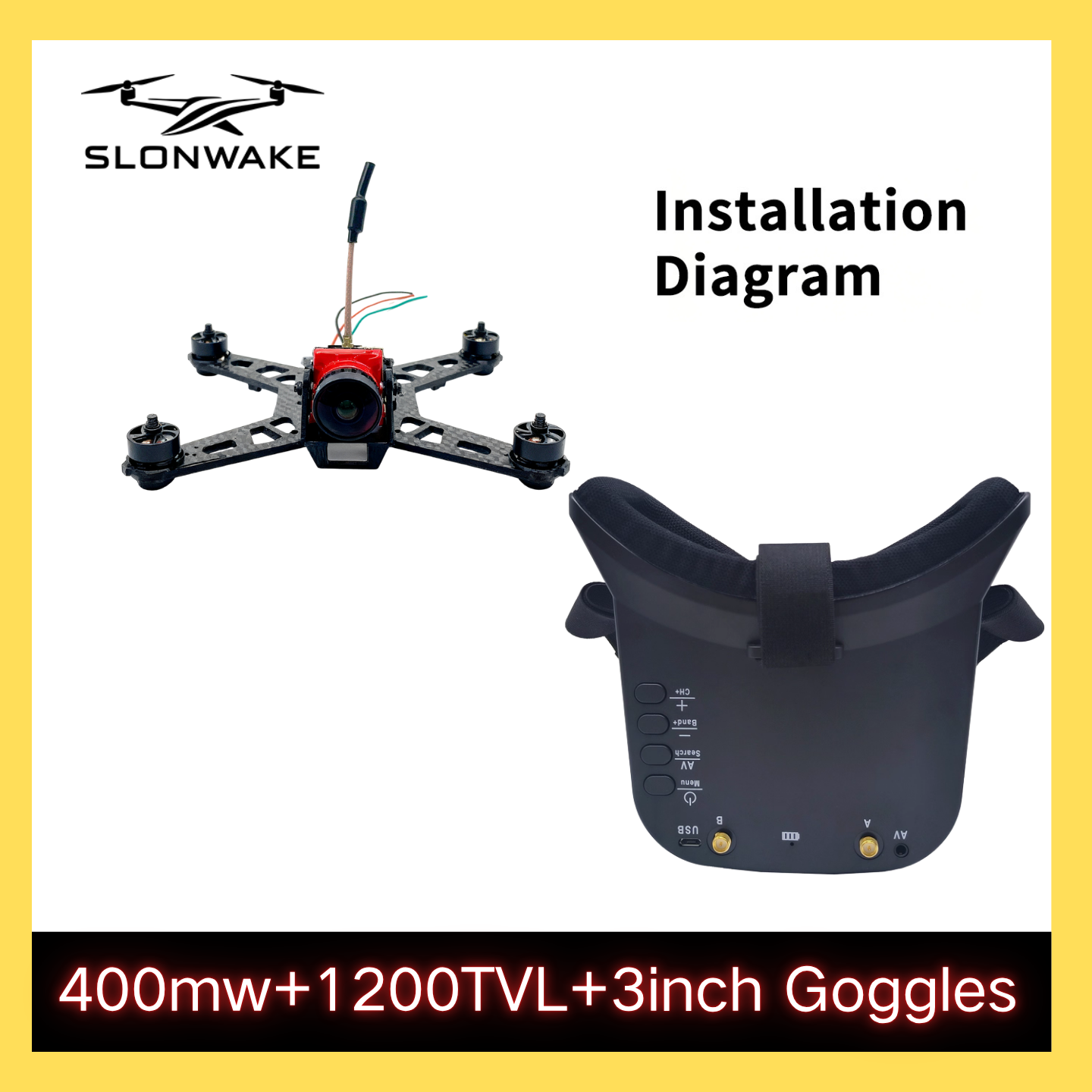 SLONWAKE 5.8G 48CH FPV 400mw V - Drone Racing Receiver 리뷰 및 가격